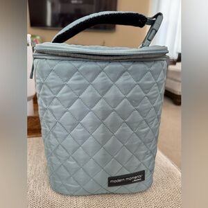 Quilted Insulated Bag in Light Blue